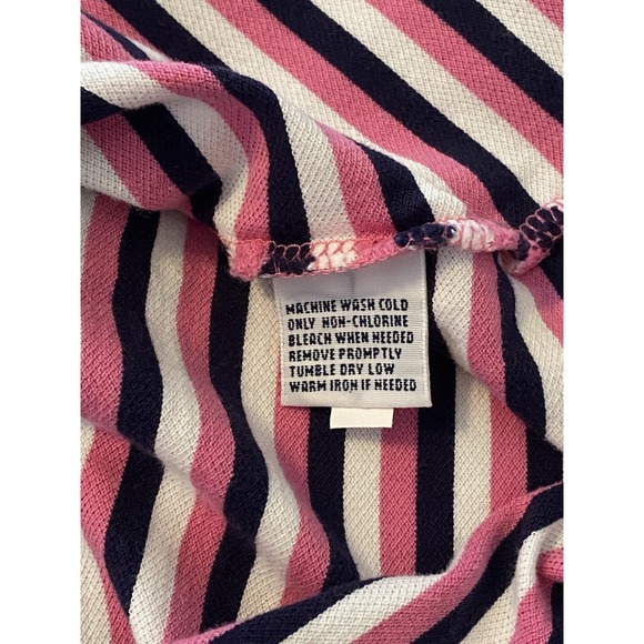 Polo Golf Ralph Lauren Polo Shirt Mens 2XL Pink Navy Stripe Pro Fit Pima Cotton - Picture 8 of 10